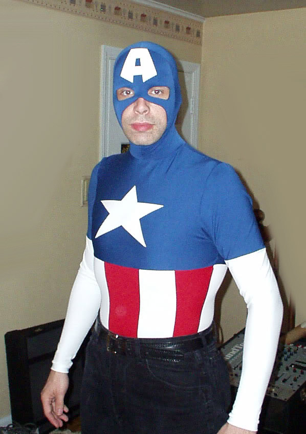 Male Captain America Superhero Costume Leotard